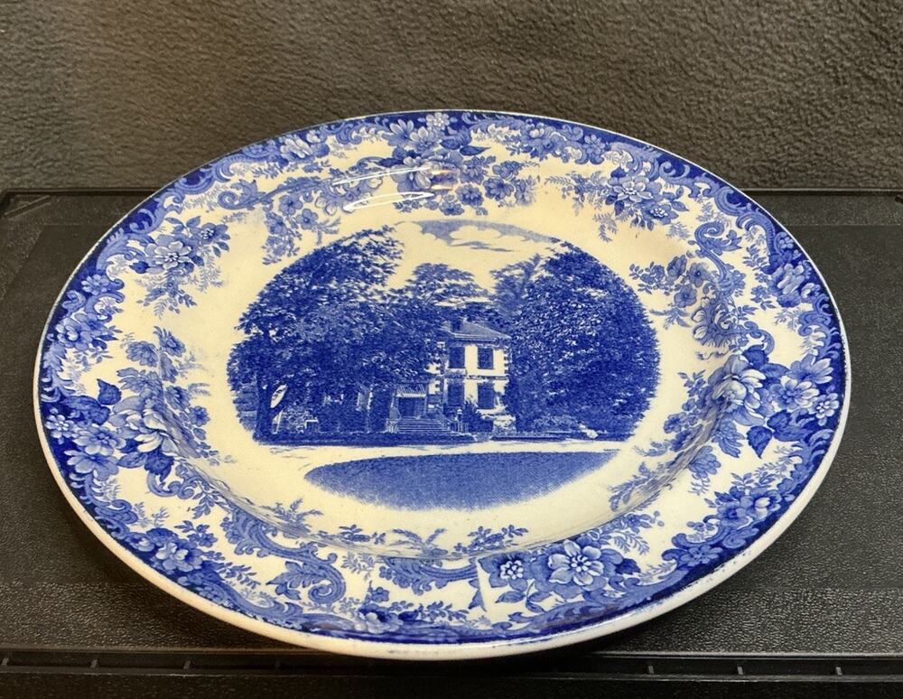 Wright, Tyndale & Van Roden Blue And White Transferware Ceramic Plate